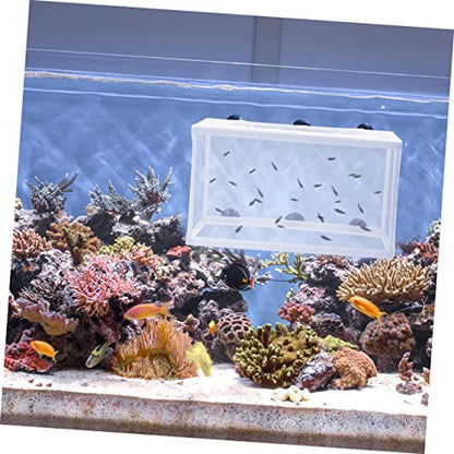 Yardwe 2Pcs Fish Breeder Net for Fry Hatchery with Suction Cup Durable Aquarium Incubator for Fish Tank for Breeding Fish and Ensuring Fry Safety