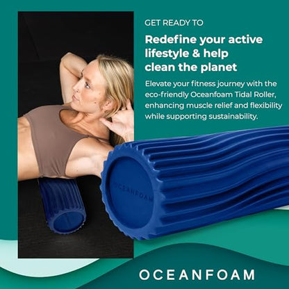 Oceanfoam Tidal Roller - Massage Foam Roller for Exercise (Royal Blue) - color: Royal Blue