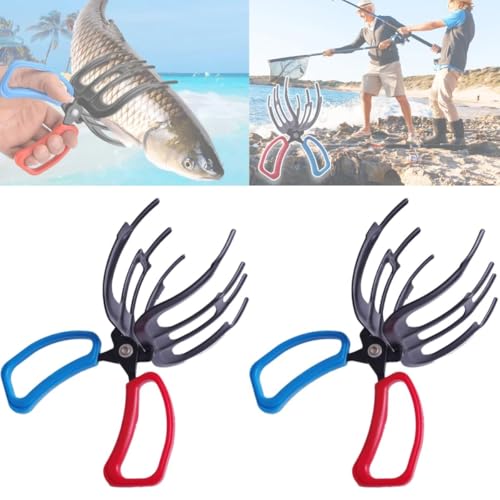 3 Claw Fish Gripper,2026 New Fishing Pliers Gripper Metal Control Clamp Tong Tackle Tool, Multi-Functional Fish Grip Fishing Accessories for Catch Fish - color: 3 Claw/2pcs