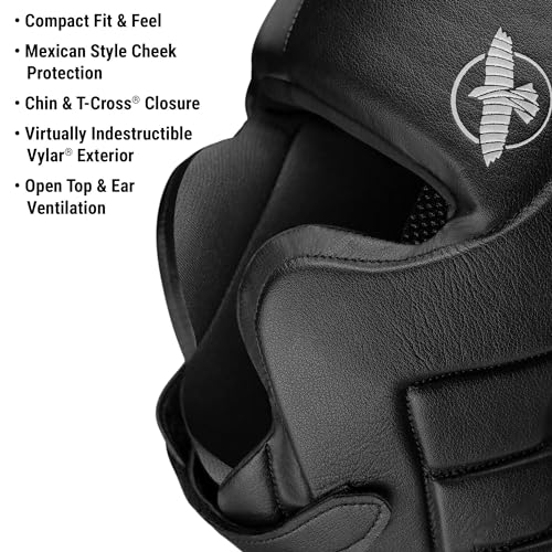 Hayabusa T3 Adjustable Boxing Headgear for Sparring - color: Black, size: Large