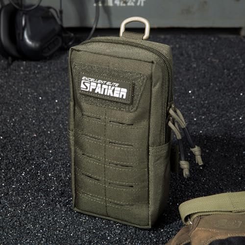 EXCELLENT ELITE SPANKER Tactical MOLLE Pouch EDC Utility Pouches Gadget Organizer Phone Holder Waist Bag Tool Pouch - color: Ranger Green