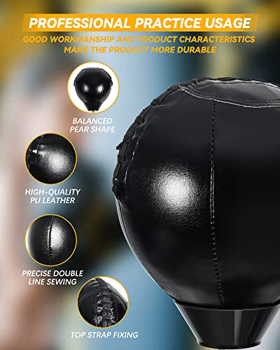 Solid and Thick Speed Ball Reflective Bag - No Pump Needed - Ideal for MMA and Boxing-Suitable for All innolife Boxing Equipment Replacement