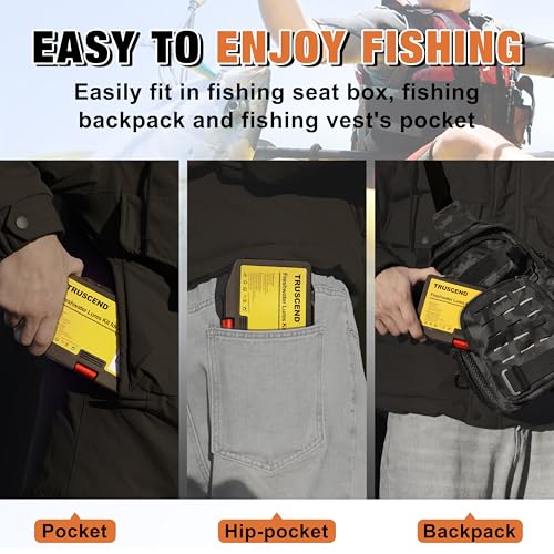 TRUSCEND Complete Fishing Accessories - Tackle Box with Tackle Included, Fishing Hooks, Jig Heads, Sinkers, Weights, Swivels, Snaps, Bobbers, Leaders - Fishing Gear Set for Bass Trout Panfish Walleye