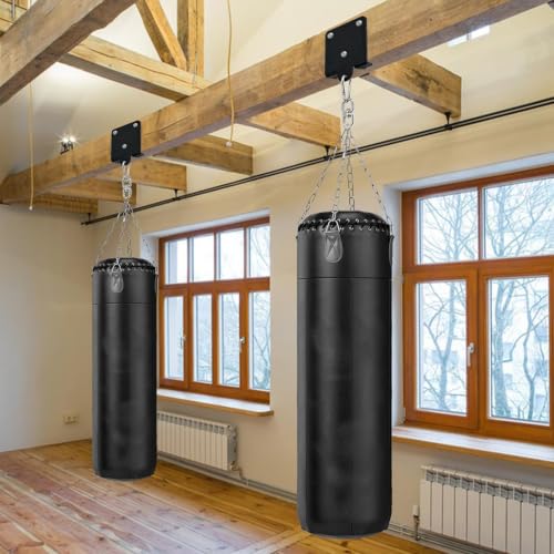 Heavy Punching Boxing Bag Hanger - Heavy Duty Bag Hanger Bracket,360° Rotation Wall Ceiling Mount Wood Beam Hook for Boxing Muay Thai Training,Aerial Yoga Swing & Hammock