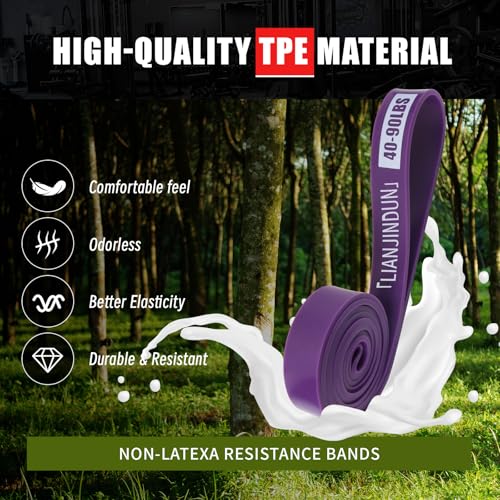 Resistance Bands Set with Door Anchor for Pull-Ups and Strength Training | For Assisted Pull-ups, Stretching, Fitness, Muscle Training and Physical Therapy, Suitable for Women and Men at Home or Gym