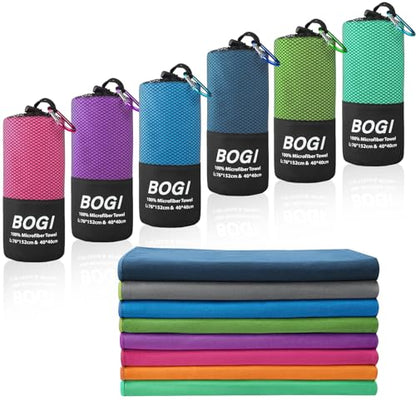 BOGI Microfiber Quick Dry Travel Sports Towel, Blue, 40"x20" - color: Blue, size: M:40''x20''