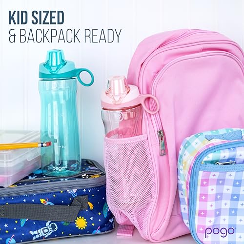 Pogo BPA-Free Tritan Plastic Water Bottle with Chug Lid, 18 Oz, Pink - color: Pink, size: 18 Ounces