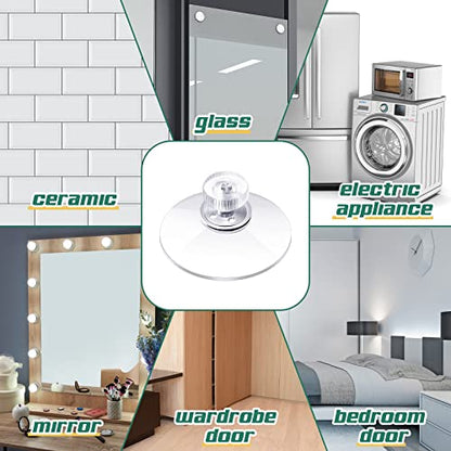 20 Pcs Adhesive Suction Cups Bulk with Screws Nut Plastic Sucker Pad 40 mm Clear PVC Sucker Pad Strong Adhesive Suction Hook Holder for Window Car Glass Shade Cloth Glass Bathroom Wall Door