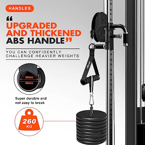 HPYGN Exercise Handle, Replacement Fitness Equipment for Pilates, Yoga, Strength Trainer, Pull Down Home Gym Red, Grey, Blue Working Out Handle - color: Black Handles