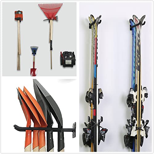 TORACK 4-Pack Garage Storage System Hooks, Wall Mount Tool Organizer | Heavy Duty, Chair Hanger Garage Storage Utility Hooks for Car Tires, Ladders, Chairs, Strollers, Power Tools, Garden Tools - size: 4-Pack 12.4" Heavy Hooks