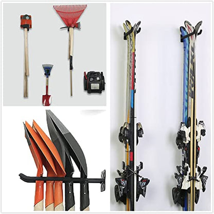 TORACK 4-Pack Garage Storage System Hooks, Wall Mount Tool Organizer | Heavy Duty, Chair Hanger Garage Storage Utility Hooks for Car Tires, Ladders, Chairs, Strollers, Power Tools, Garden Tools - size: 4-Pack 12.4" Heavy Hooks