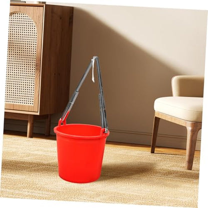 Abaodam Stainless Steel Bucket Tool Organizer Metal Clasp Heavy-Duty Fishing Bucket Holder for Outdoor and Kitchen Use Pail Shoulder Strap Clip
