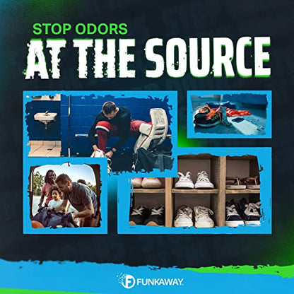 FunkAway Travel Size Shoe Deodorizer Spray (3.4 oz - 3 Pack) Odor Eliminator for Shoes, Gym Bags, Clothes and Gear, On-the-Go Odor Neutralizer that Attacks Funk at the Source - size: 3.4 Fl Oz (Pack of 3), style: Travel Size