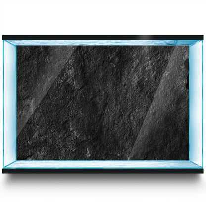 Aquarium Background Stickers - Stone, Texture, Surface, Depth, Black - Fish Tank Reptile Terrarium Decor Poster (60 x 40 cm / (23.6 x 15.7 inches)) - size: 60 x 40 cm / (23.6 x 15.7 inches)