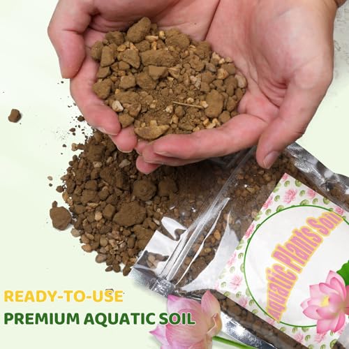 Doter Aquatic Soil for Plants 4.4LBS, Clay Aquarium Soil Suitable for Small Ponds & Water Plants Like Lotus & Water Lily, Safe for Fish & Aquatic Life - size: 4.4 LBS