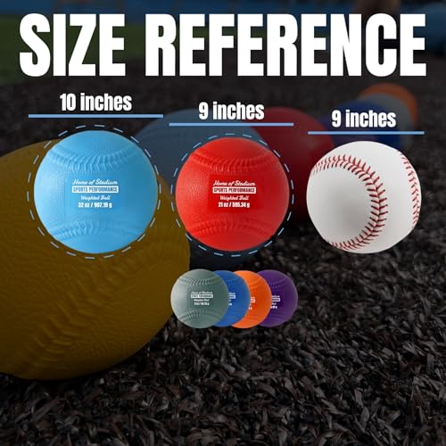 Set of 6 Weighted Balls with Seams and Free Throwing Program