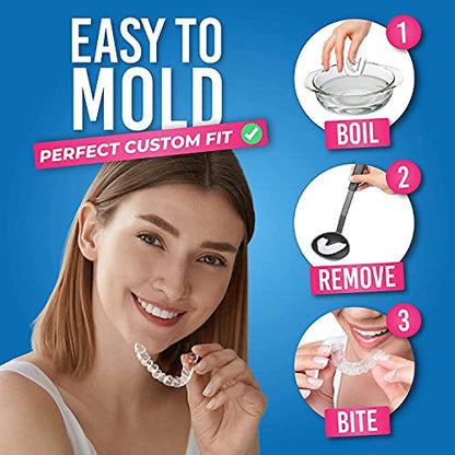 HONEYBULL Anti Grinding Night Guards, Custom Moldable Guards, 12 Pack Thick - size: Thick