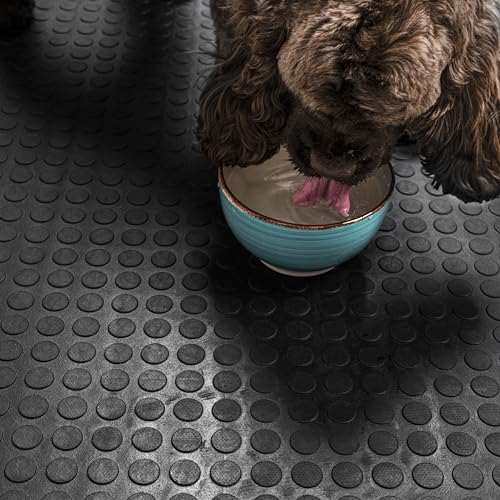 MSI Premium Black 3.3 x 33ft. Waterproof Rubber Non-Slip Floor Mat Roll