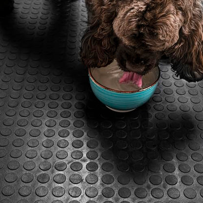 MSI Premium Black 3.3 x 33ft. Waterproof Rubber Non-Slip Floor Mat Roll