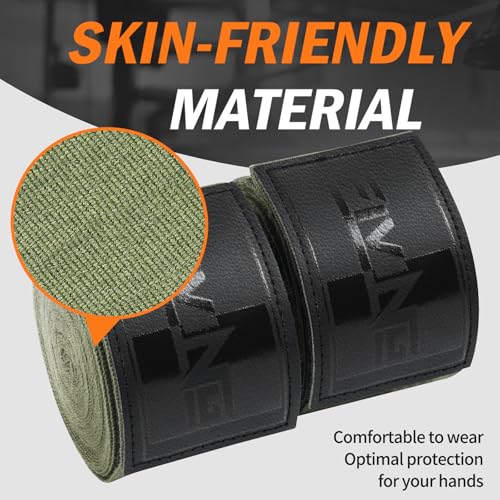 Premium Handwraps 180 inches for Men & Women - color: Army Green, size: 3m