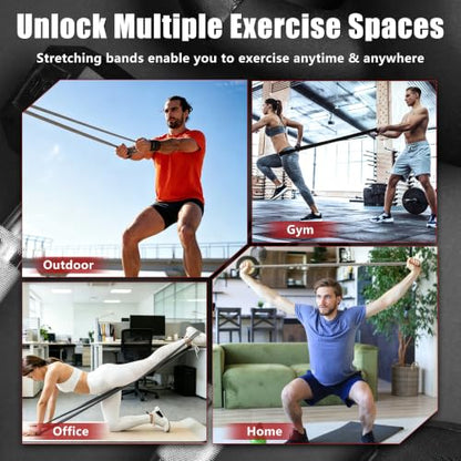 5-Level Resistance Bands for Working Out, Pull Up Assistance Bands - color: 5PCS-Gray Gradient(03)
