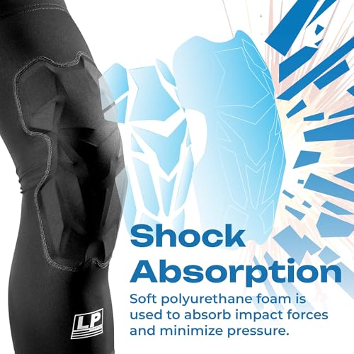 LP IM710 Shield Padded Compression Leg Sleeve for Men & Women - color: White, size: Large