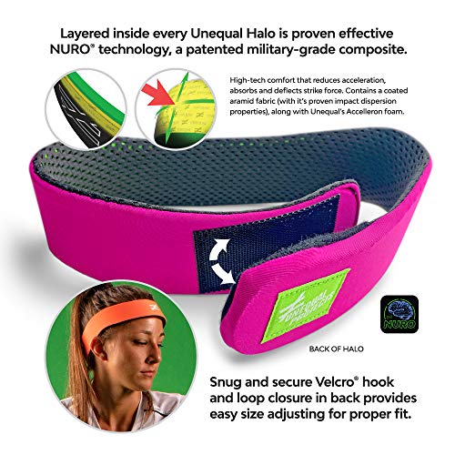 Unequal Halo 1 – 6mm Protective Headgear with Military-Grade Patented Composite, Coated Aramid Fabric - color: Dark Pink, size: Small