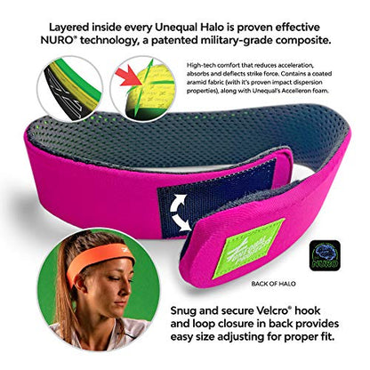 Unequal Halo 1 – 6mm Protective Headgear with Military-Grade Patented Composite, Coated Aramid Fabric - color: Dark Pink, size: Small