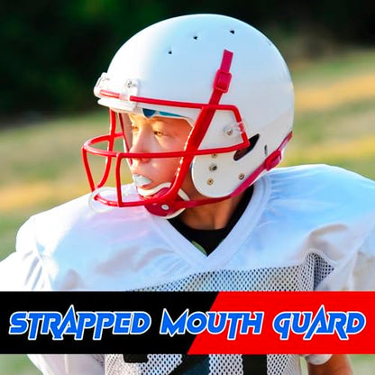 Kanayu 30 Strapped Mouth Guard Without Boil Mouthguard - color: White, size: Youth