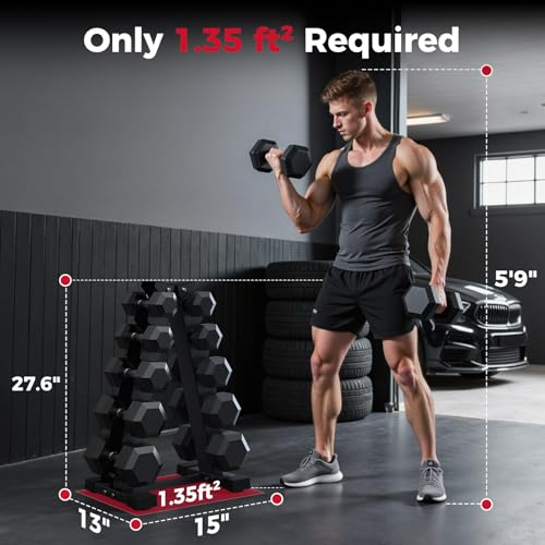 Dumbbell Rack Stand Only, Weight Rack for Dumbbells Compact A-Frame Home Gym Space Saver, 480/800 LBS Weight Capacity - style: 5 Tier - 480LBS