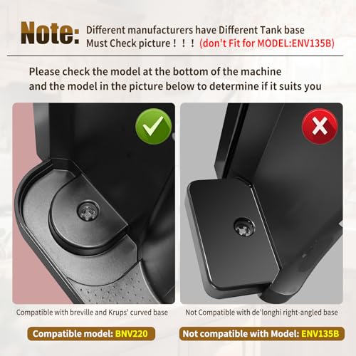 Water Reservoir MS-624441 Compatible With Nespresso Krups Vertuo Espresso Coffee Machine, 1.2L Water Tank Compatible with Nespresso breville Vertuo Café Maker,NOT Compatible with De'Longhi Machine