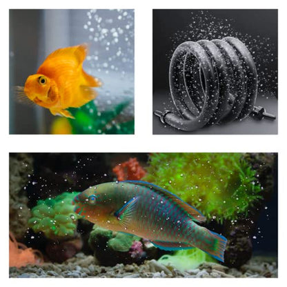Aquarium Flexible Rubber Wall Air Curtain Bubble Tube for Fish Tank Soft Rubber Tube Hose Oxygen Diffuser Tube 75cm/29.5“ Length - size: 75cm, 1pc
