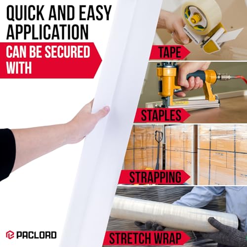 Extra-Wide 24" x 3" x 3" Reinforced Cardboard Edge Protectors (Pack of 36) – 0.225" Heavy-Duty Thickness – Cardboard Edge Protectors for Shipping – American Quality Pallet Edge Protector