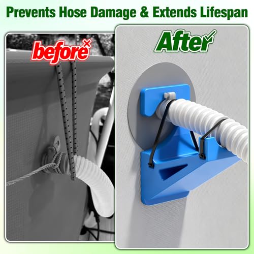 2 Pcs Pool Hose Holders, Universal Fit for Most Above Ground Pools, Anti-Sagging Pipe Support Bracket Pool Accessories