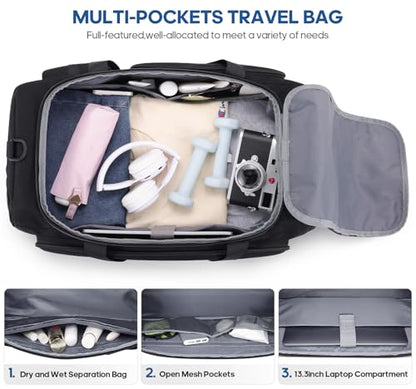 Gym Bag for Men and Women with Shoe & Laptop Compartment Sport Duffle Bag
