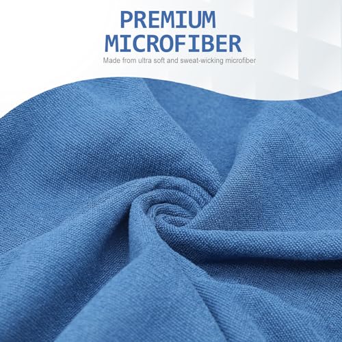 Eunzel Non Slip Hot Yoga Mat Towel with Grip Dots, 72" x 24" - color: Steel Blue