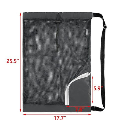 BeeGreen Mesh Drawstring Bag Swim Backpack for Beach Pool Sports Gym Draw String Cinch Bags for Swimming Soccer Basketball Gear Blue - color: Blue, style: Mesh Bag