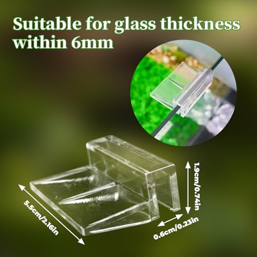 8 Pack Transparent Acrylic Tank Lid with Clips, Aquarium Lid Hood, Fish Tank Top Cover, Breeder Tank Lid, Acrylic Grid Panel Fish Tank Lid, Aquarium Cover Lid