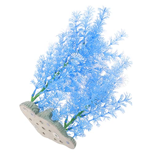 Abaodam Creative Artificial Plant for Aquarium Decoration Wear Resistant Desktop Tank Grass Lifelike Desktop Ornament for Home Landscape and Fish Tank Decor and Design