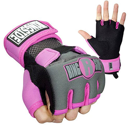 Ringside Gel Boxing MMA Hand Wraps - color: Red/Black, size: Small