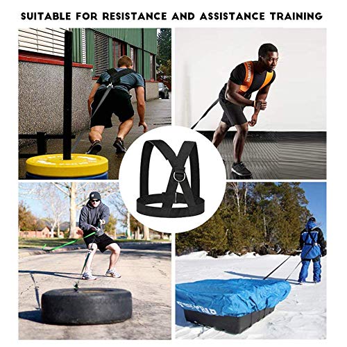 Sled Harness, Adjustable Speed Tire Pulling Belt for Working Out | Strength and Agility Training Equipment, Physical Training Rope Football Exercise Set for Outdoor Indoor Men and Women - size: 6.6FT