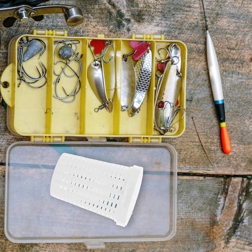 VANZACK 10Pcs Fishing Bait Cage Traps Feeder Holder Box Large Size Baits Case Barrel Fish Lure Plastic Basket Fishing