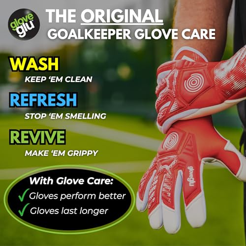 gloveglu 8.45 floz Premium Wash Prepare Deep Cleaning Goalkeeper Glove Spray for All Sports Gloves