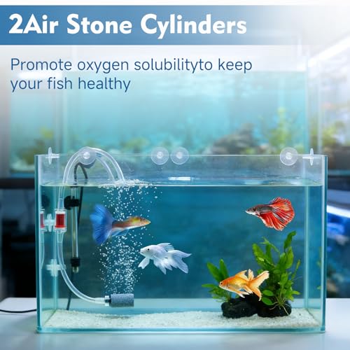 13 Feet Aquarium Airline Tubing Kit with Air Stones, Check Valves, Suction Cups & Connectors – Complete Air Pump Accessories for Fish Tank Aeration