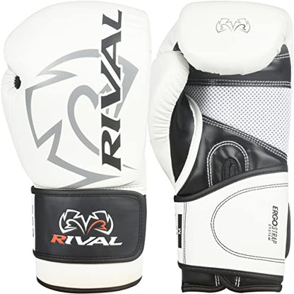 RIVAL Boxing RB2 2.0 Super Bag Gloves, Hook and Loop Closure - High-Density, Multi-Layered Padding, and Breathable Mesh Palm - color: White, size: Medium