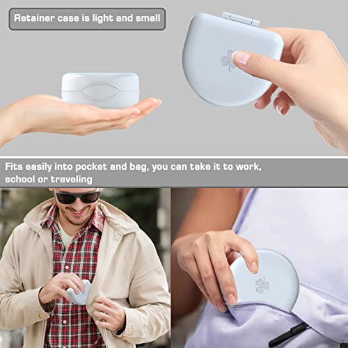 BVN Retainer Case, Magnetic Aligner Case for Braces and Mouth Guards - color: White