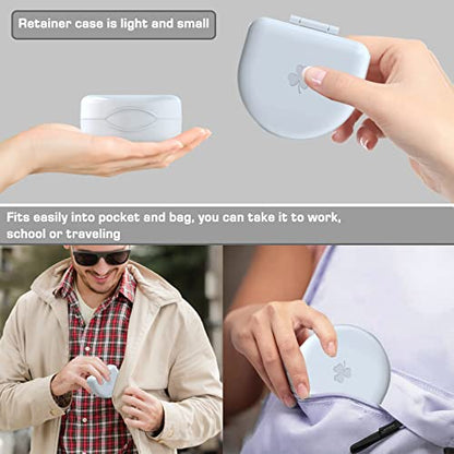 BVN Retainer Case, Magnetic Aligner Case for Braces and Mouth Guards - color: White