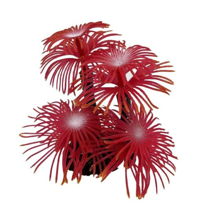 Fake Underwater Coral, Simulation Aquarium Backgrounds Plants Soft Fish Tank Water Grass Landscape Ornament Silicone Coral(Rose red)