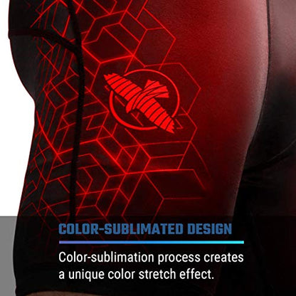 Hayabusa Geo Vale Tudo Shorts Men - color: Red, size: Small