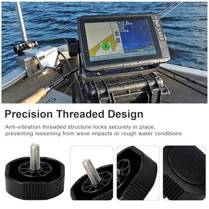 4 PCS Gimbal Bracket Knobs, Fish Finder Mount Knobs Replacement for Lowrance Hdsgen2t/Elite7, Simrad Nss/Nssevo2, B&G Zeus2, Boating gps/fish finder replacement parts, Replaces For: 000-10467-001